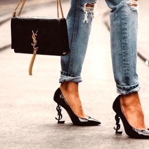 SAINT LAURENT Opyum Patent Leather Pumps